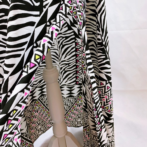 ASOS Influence Black Zebra Long Maxi Dress - Picture 8 of 8